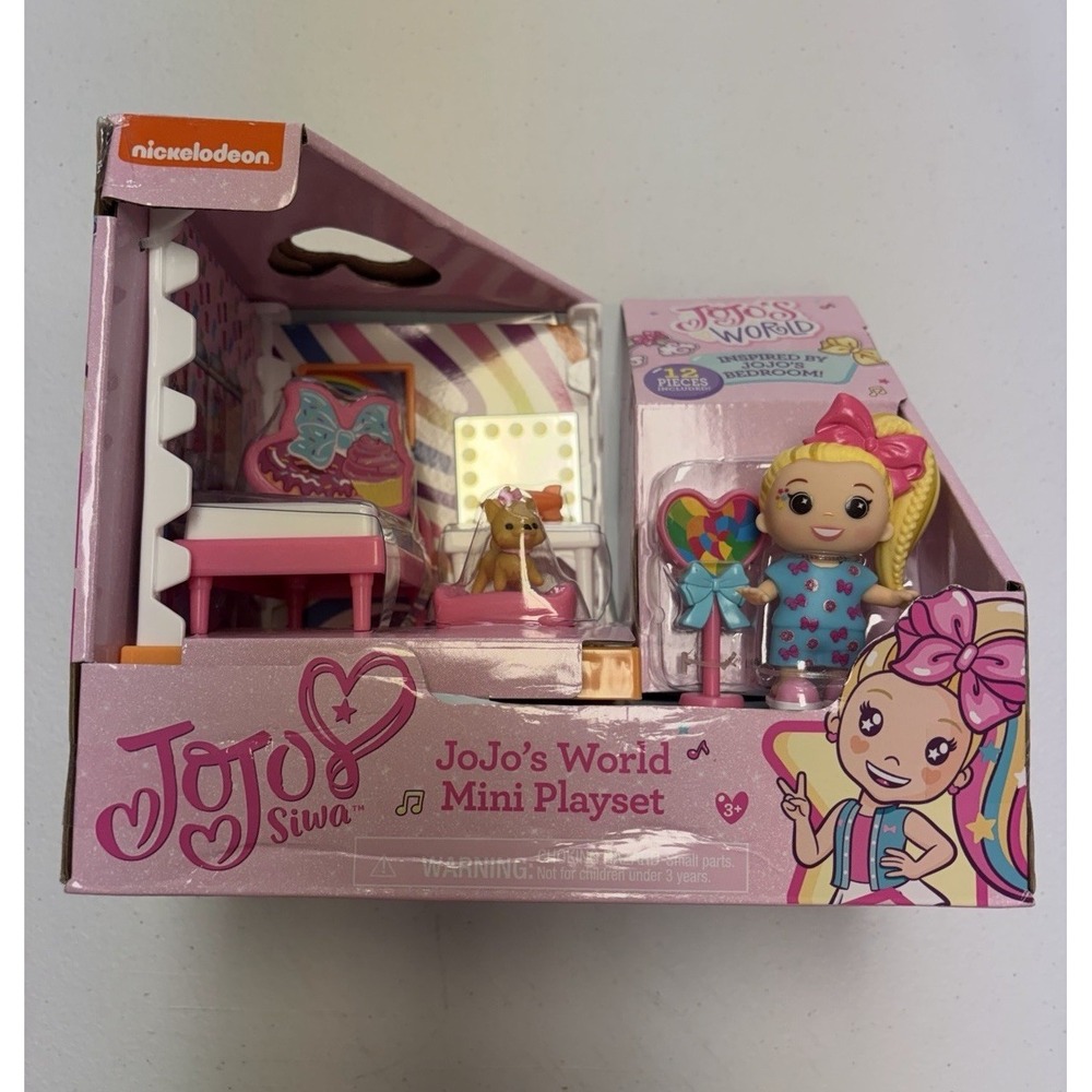 JOJO SIWA Jojo's World Mini Playset BOW BOW Inspired By Her Bedroom 12 Pcs NEW!